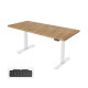 UVI LITE V2 electric sit-stand Chalet Oak desk and white frame