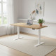 UVI LITE V2 electric sit-stand Chalet Oak desk and white frame