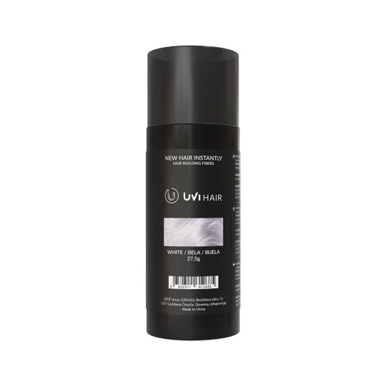 UVI Hair vlakna za kosu, WHITE / Bjela (velika 27,5 g, do 50 nanosa) 