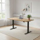 UVI LITE V2 electric sit-stand Chalet Oak desk and black frame
