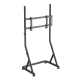UVI Racing SIM freestanding monitor and TV stand made from steel and aluminium, compatible with 32 to 55 inch screens, shown with adjustable height settings at 92 and 97 cm