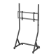UVI Racing SIM freestanding monitor and TV stand made from steel and aluminium, compatible with 32 to 55 inch screens, shown with adjustable height settings at 92 and 97 cm