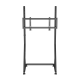 UVI Racing SIM freestanding monitor and TV stand made from steel and aluminium, compatible with 32 to 55 inch screens, shown with adjustable height settings at 92 and 97 cm