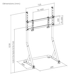 UVI Racing SIM standalone monitor/TV stand UVI Racing SIM standalone monitor/TV stand