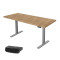 UVI STANDARD V2 električni sit-stand stol - Chalet Oak i sivi okvir