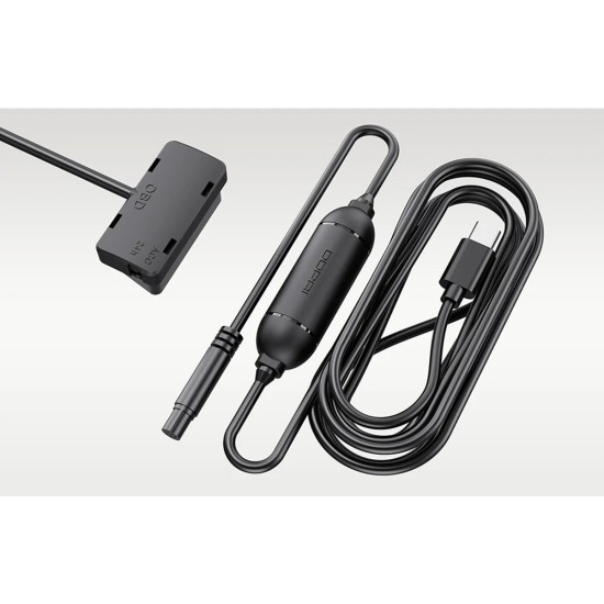 DDPAI DC003 OBD power adapter with 3-metre cable, designed for DDPAI MINI 2X, N1, N2, and N5 dash cameras