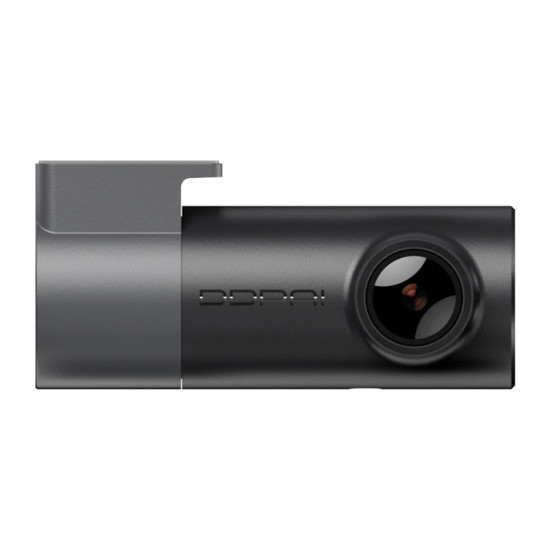 DDPAI MINI Pro 2K Dash Cam with F2.0 lens and compact form factor, front view showing USB-C connector