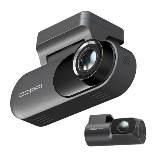 DDPAI N3 Pro 2026 dash cam showing front camera unit with USB-C port and compact design for windscreen mounting