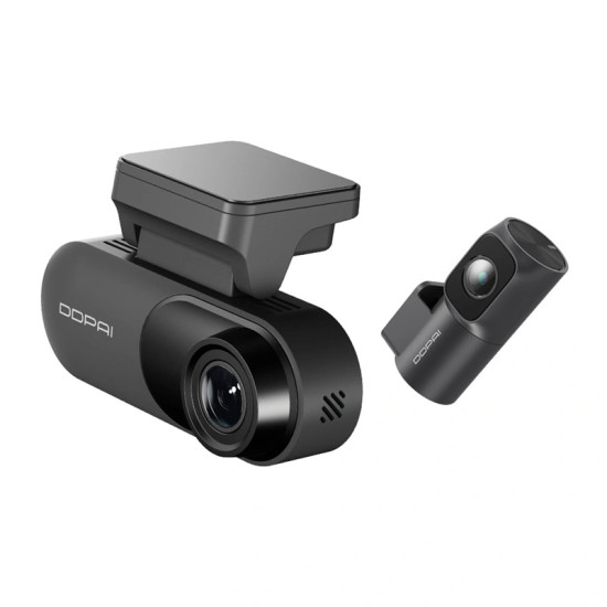 DDPAI N3 Pro 2026 dash cam showing front camera unit with USB-C port and compact design for windscreen mounting