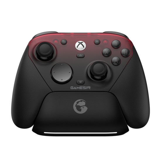 GameSir G7 Pro Tri-Mode controller in black and red with magnetic faceplate, ABXY buttons, D-pad, and dual joysticks