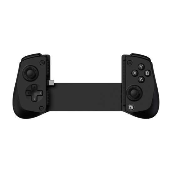 GameSir X5 Lite BK mobile controller in black, shown from the front with hall effect thumbsticks and adjustable USB Type-C port