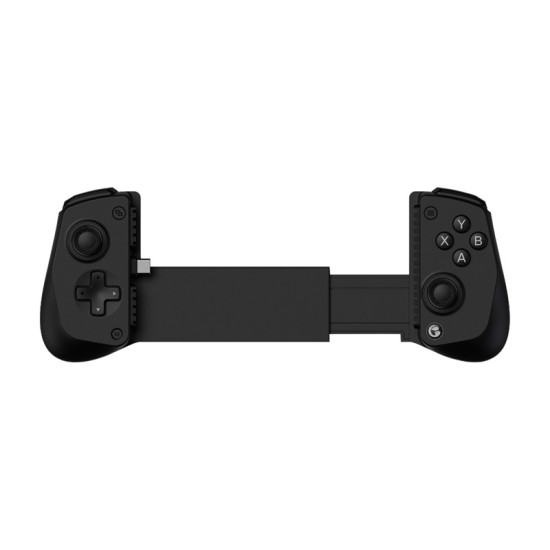 GameSir X5 Lite BK mobile controller in black, shown from the front with hall effect thumbsticks and adjustable USB Type-C port