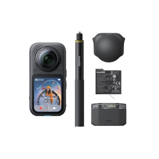 Insta360 X6 Midnight Black Essentials Bundle Action Camera
