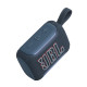 JBL Go 5 portable Bluetooth speaker in blue with ambient lighting, compact design and IP68 waterproof rating