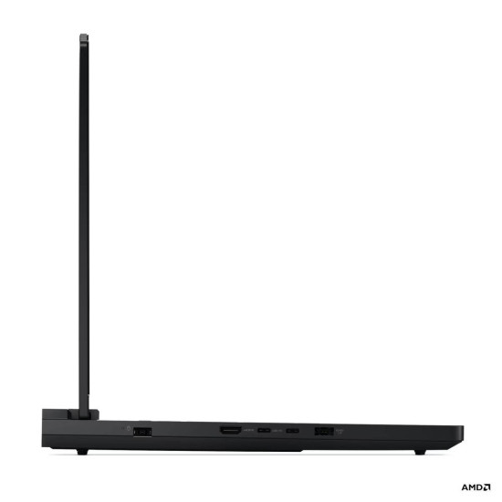 Lenovo Legion Pro 7 16AFR10H gaming laptop with 16-inch OLED display, open lid, dark chassis, front three-quarter view