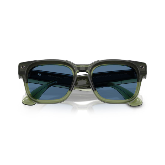 Meta Fury - Light Blue Atlantic Lenses, Racing Green, 149-51, smart glasses Meta Fury - Light Blue Atlantic Lenses, Racing Green, 149-51, smart glasses