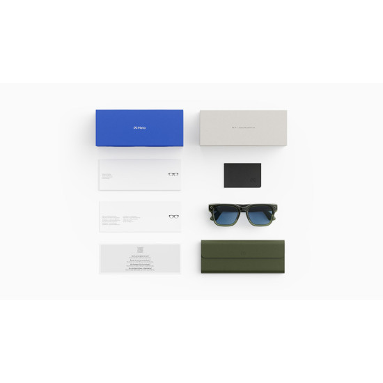 Meta Fury - Light Blue Atlantic Lenses, Racing Green, 149-51, smart glasses Meta Fury - Light Blue Atlantic Lenses, Racing Green, 149-51, smart glasses