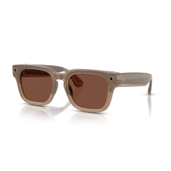 Meta Fury - Dark Amber Lenses, Sandstone, 149-51, smart glasses