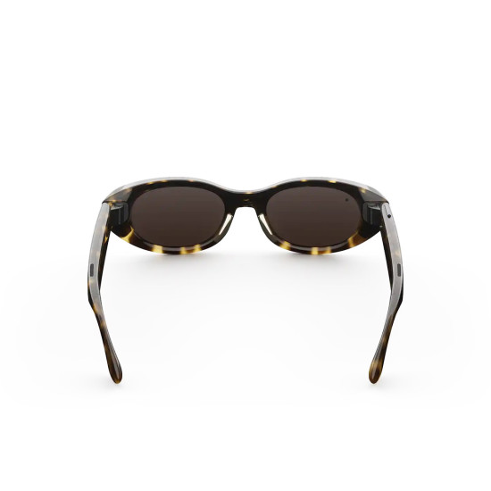 Meta Starfire Kylie Edition – Dark Tortoise XS (48-21) Meta Starfire Kylie Edition smart glasses with chocolate lenses and dark tortoise XS frame, front three-quarter view
