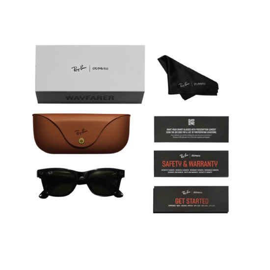 Ray-Ban Meta Wayfarer Black Matte – zelene Transitions leče 
