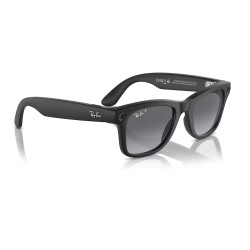 Ray-Ban Meta Wayfarer (Gen 1) Matte Black, Polarized Gradient Graphite Large 155/53 RW4008 (601ST3-53) 