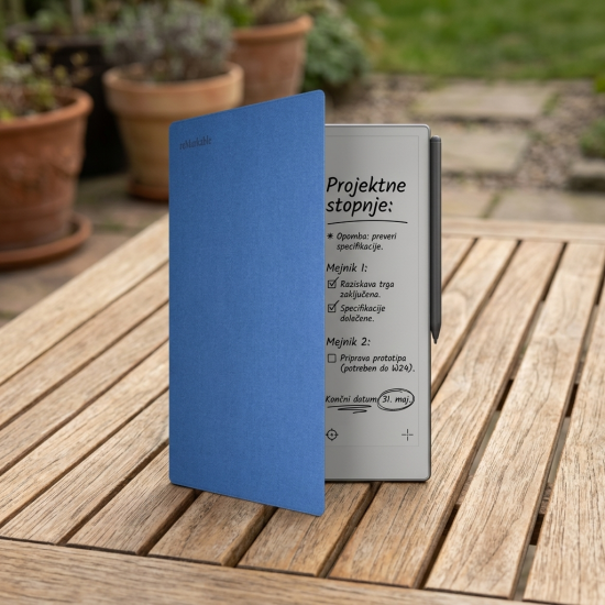 Ovitek reMarkable Paper Pro -  Book Folio Mosaic weave - Cobalt - Modra 