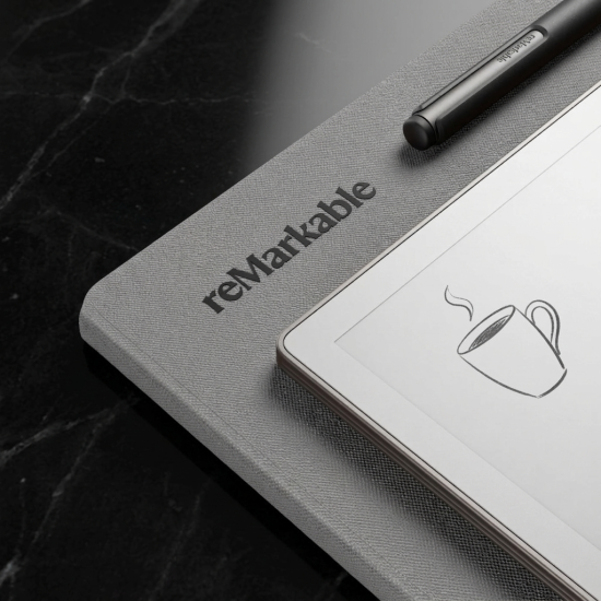 Case reMarkable Paper Pro - Book Folio Polymer weave - Gray 