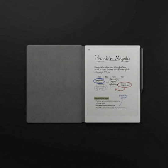 Case reMarkable Paper Pro - Book Folio Polymer weave - Gray 