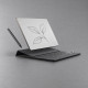 reMarkable Paper Pro digital notebook tablet with Marker Plus stylus and Type Folio UK backlit keyboard folio case, open and ready to use