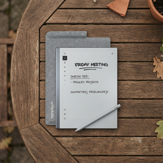 Etui reMarkable 2 - Folio Polymer weave - Siva 