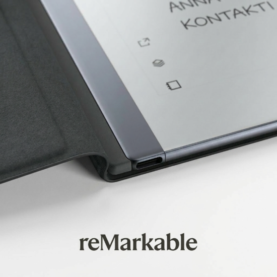 Ovitek reMarkable 2 - Book Folio Premium usnje - Črna 