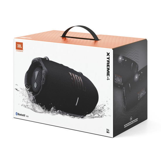 JBL Xtreme 4 crni prijenosni Bluetooth zvučnik s remenom za nošenje, robusnog dizajna otpornog na vodu i prašinu
