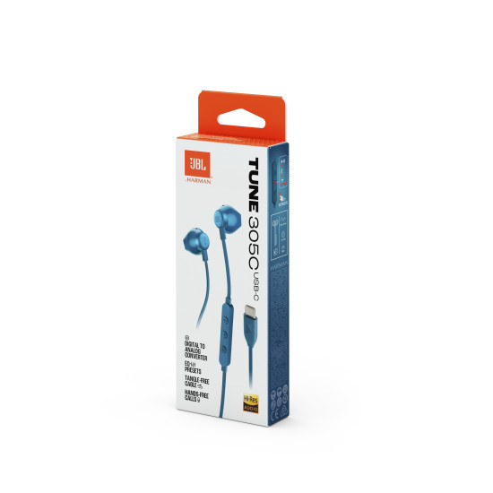 JBL Tune 305C USB-C Blue Headphones 