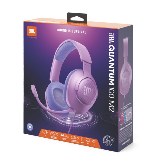 JBL Quantum 100 M2 Purple Over-Ear Headphones 