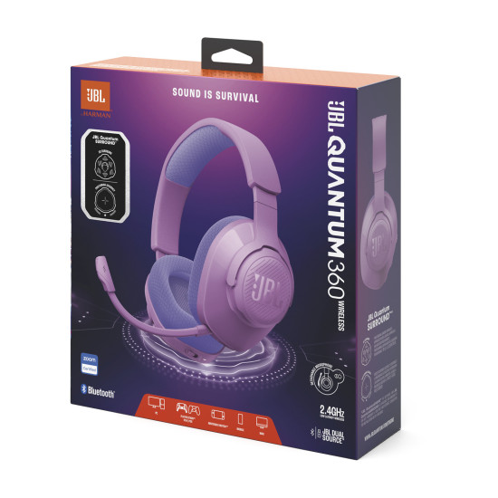 JBL Quantum 360 Purple Headphones 
