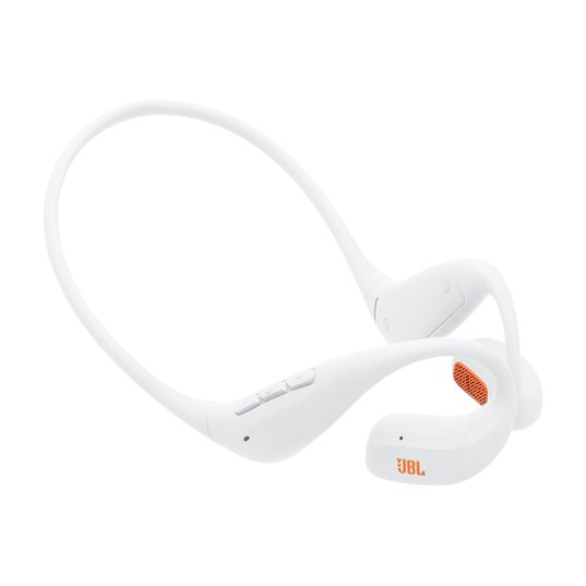 JBL Endurance Pace bežične bijele open-ear sportske slušalice s fleksibilnim okvirom i memory wire konstrukcijom
