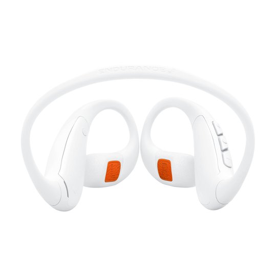 JBL Endurance Pace bežične bijele open-ear sportske slušalice s fleksibilnim okvirom i memory wire konstrukcijom