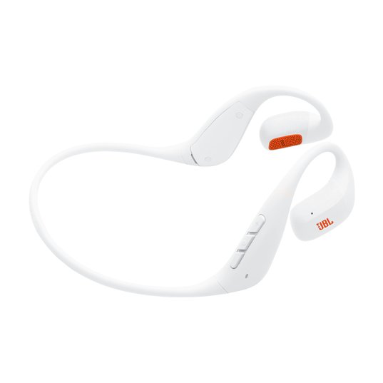 JBL Endurance Pace bežične bijele open-ear sportske slušalice s fleksibilnim okvirom i memory wire konstrukcijom