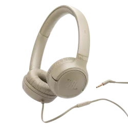 JBL Tune 530 Wired On‑Ear Headphones – Beige