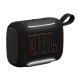 JBL Go 5 Portable Speaker, Black JBL Go 5 portable Bluetooth speaker in black, compact rectangular design with IP68 waterproof housing
