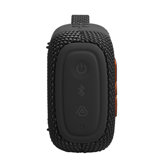 JBL Go 5 Portable Speaker, Black JBL Go 5 portable Bluetooth speaker in black, compact rectangular design with IP68 waterproof housing