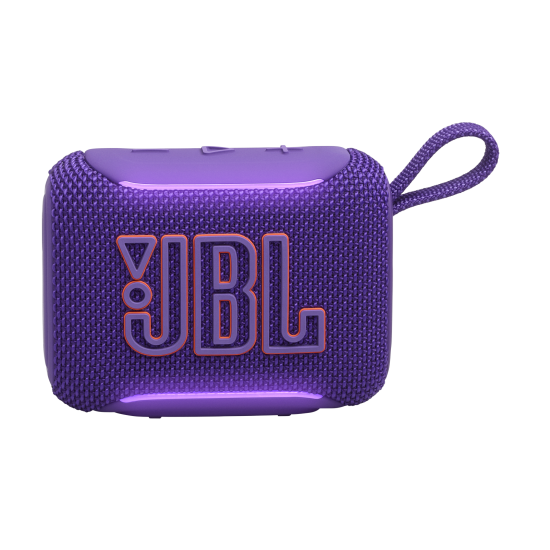 JBL Go 5 prijenosni Bluetooth zvučnik u ljubičastoj boji, kompaktnog oblika s IP68 zaštitom od vode i prašine