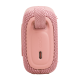 JBL Go 5 portable Bluetooth speaker in pink, compact rounded design with IP68 waterproof housing
