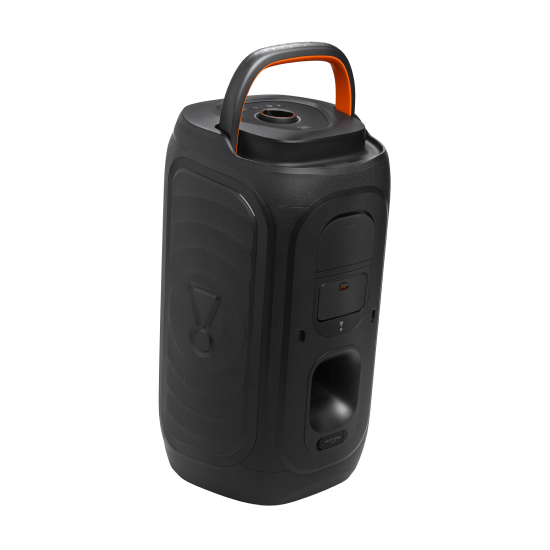 JBL PartyBox 130 Black portable party speaker with dynamic LED light show panels on a black body