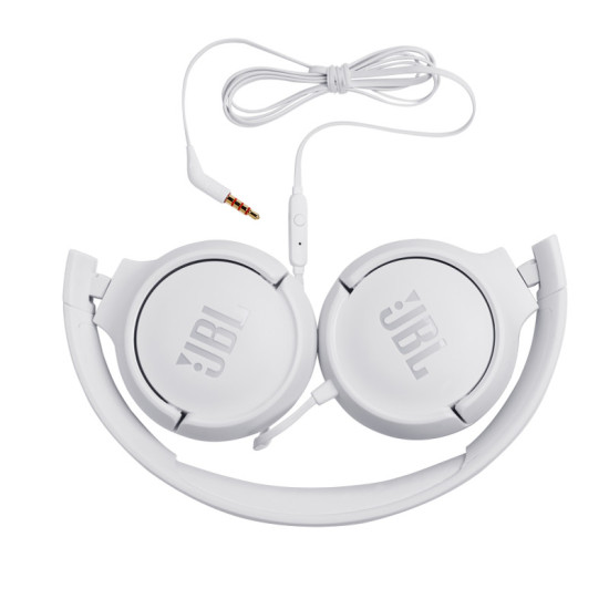 JBL Tune 500 White Wired Headphones 