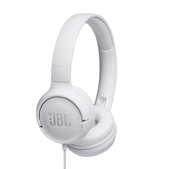JBL Tune 500 White Wired Headphones 
