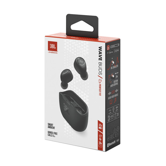 JBL Wave Buds TWS black earbuds