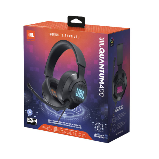 JBL Quantum 400 Black Wired Headphones 