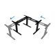 UVI Desk Electric Adjustable (sit-stand) corner frame Black 