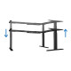 UVI Desk Electric Adjustable (sit-stand) corner frame Black 